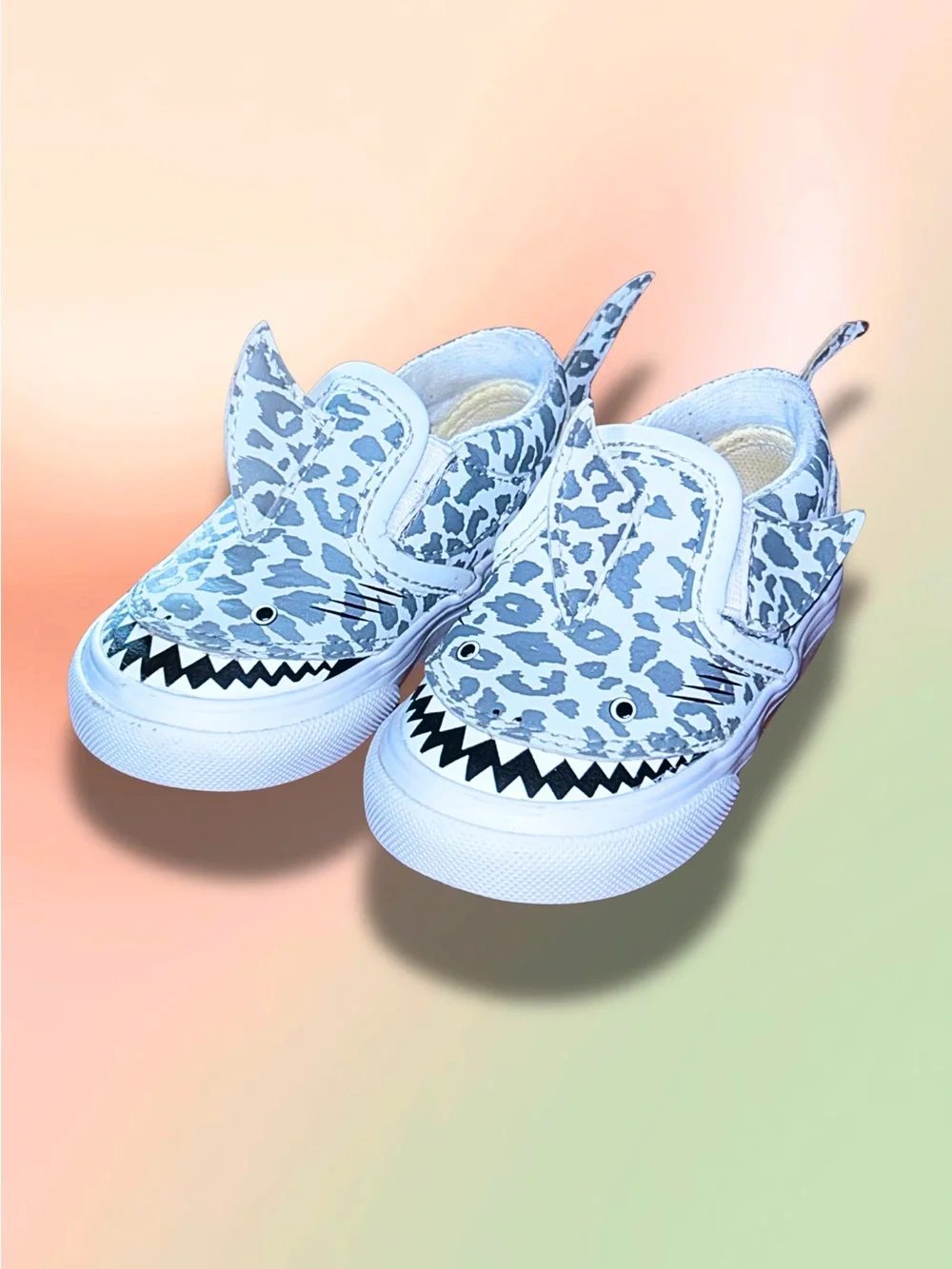 Vans Slip-On V Shark Toddler Boys Shoes Size 4